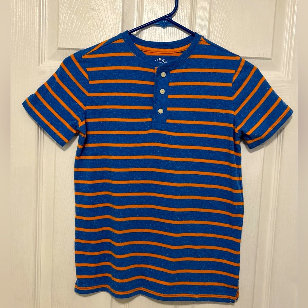 SALE!! Primary Heathered Henley Tee in Stripe NWOT